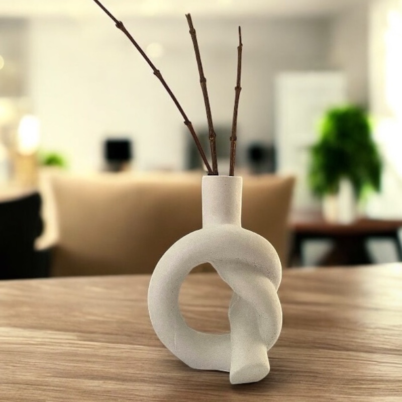 Διακοσμητικό Βάζο Beige Knot - Image 3