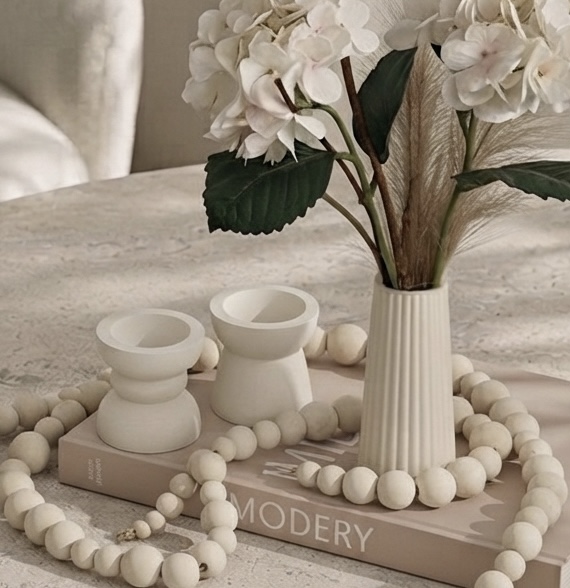 Διακοσμητικό Βάζο - Line Beige - Image 3