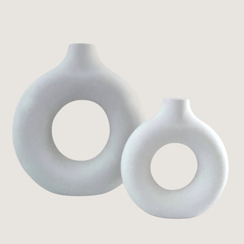 Διακοσμητικά Βάζα Λευκά Orin - Image 4