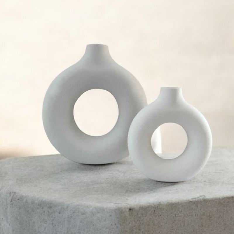 Διακοσμητικά Βάζα Λευκά Orin - Image 2