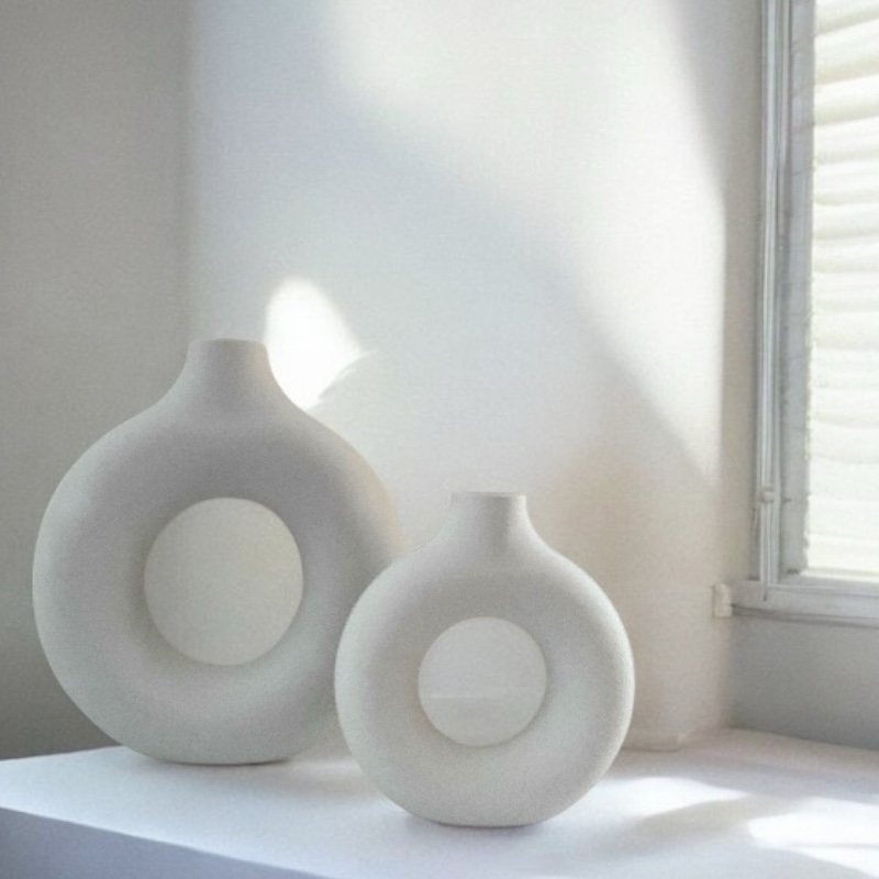 Διακοσμητικά Βάζα Λευκά Orin