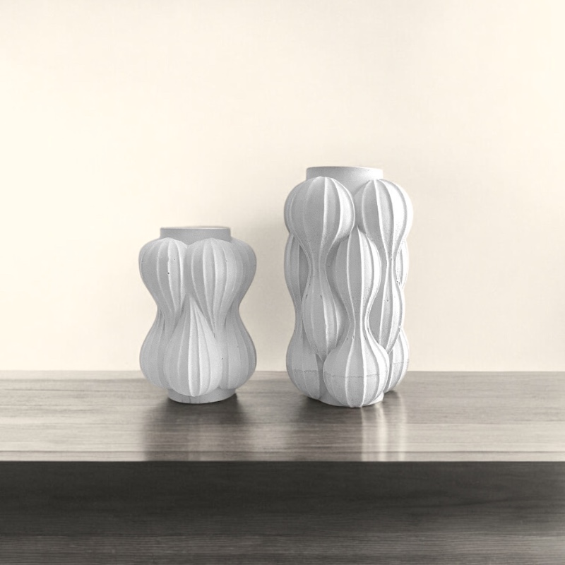 Διακοσμητικά Βάζα Λευκά Victorian - Image 3