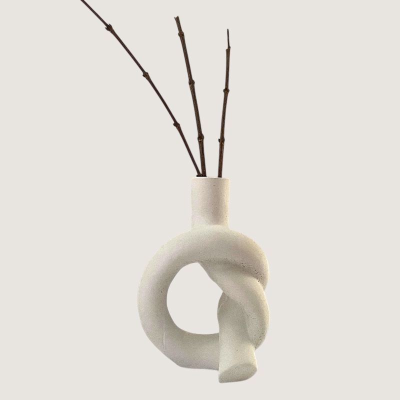 Διακοσμητικό Βάζο Beige Knot - Image 2