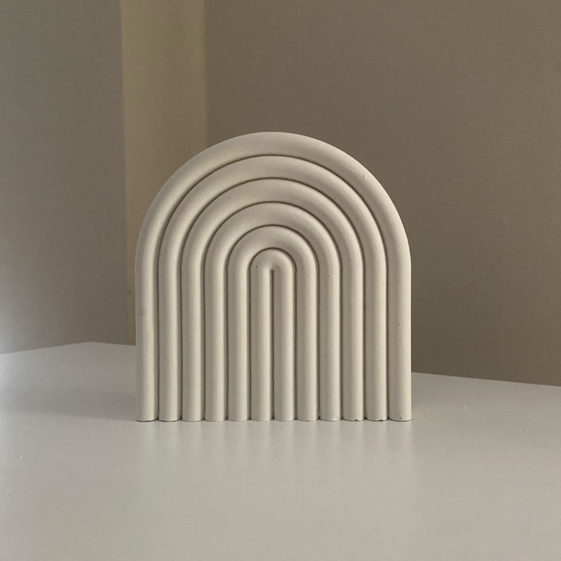 Διακοσμητικός Δίσκος Μπέζ Line