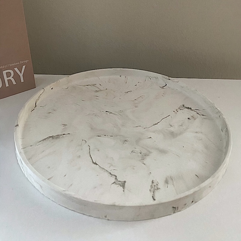 Διακοσμητικός Δίσκος Centro Marble Beige - Image 3