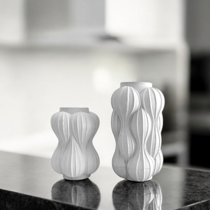 Διακοσμητικά Βάζα Λευκά Victorian - Image 4