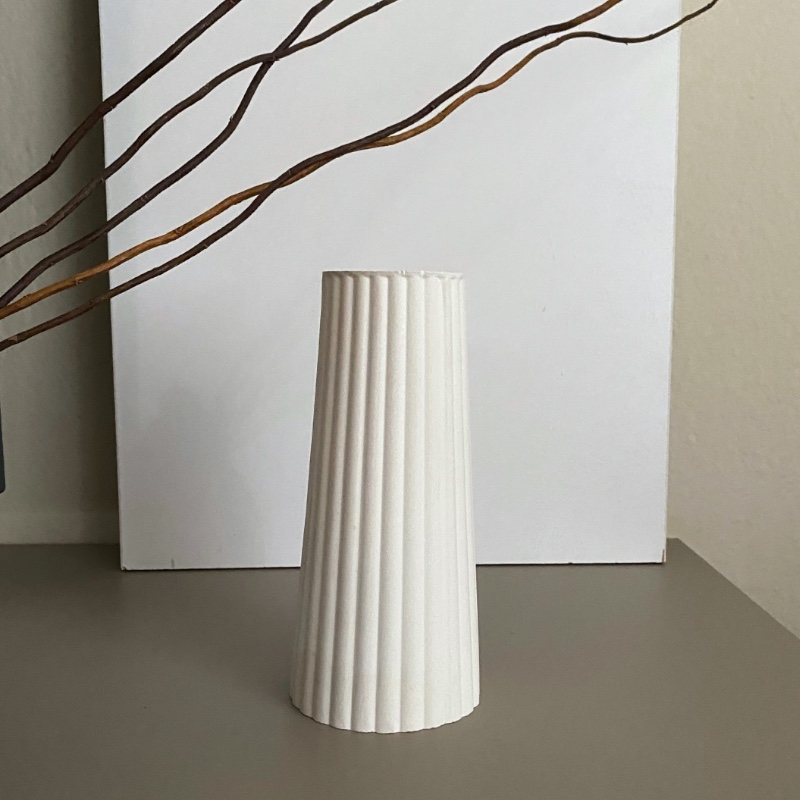 Διακοσμητικό Βάζο Λευκό Line