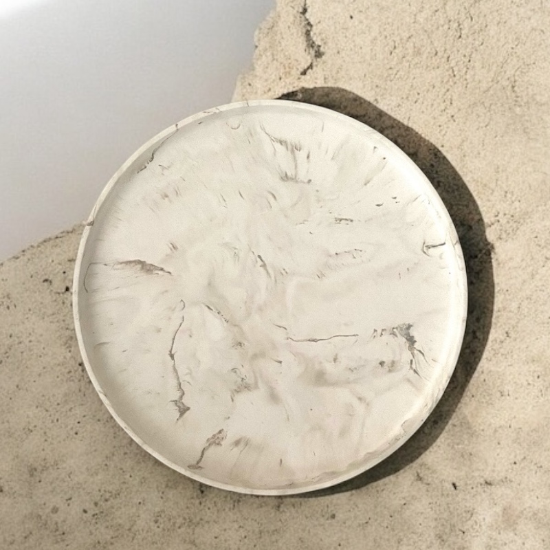 Διακοσμητικός Δίσκος Centro Marble Beige