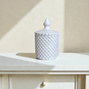 Διακοσμητικό Βάζο Λευκό Tile