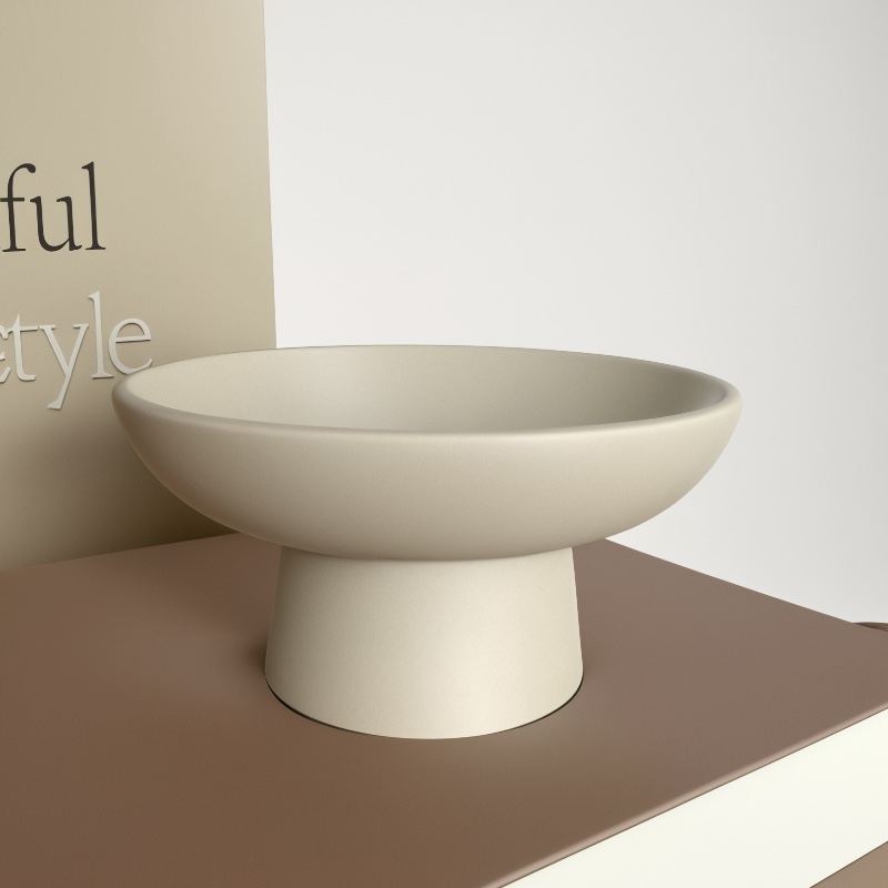 Διακοσμητικό Μπολ - Μπέζ Round