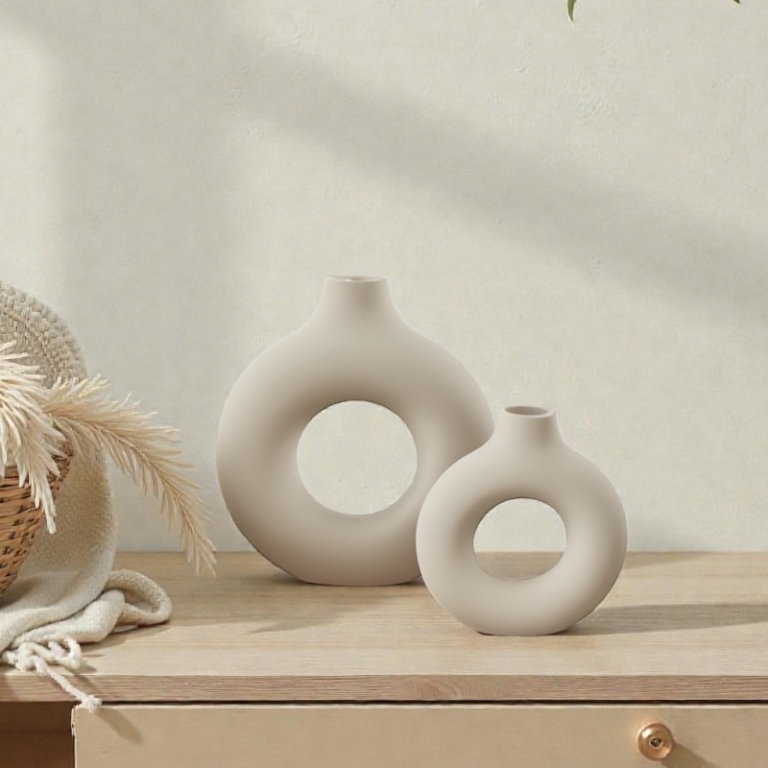 Σετ Διακοσμητικά Βάζα - Orin Beige Bone - Image 6