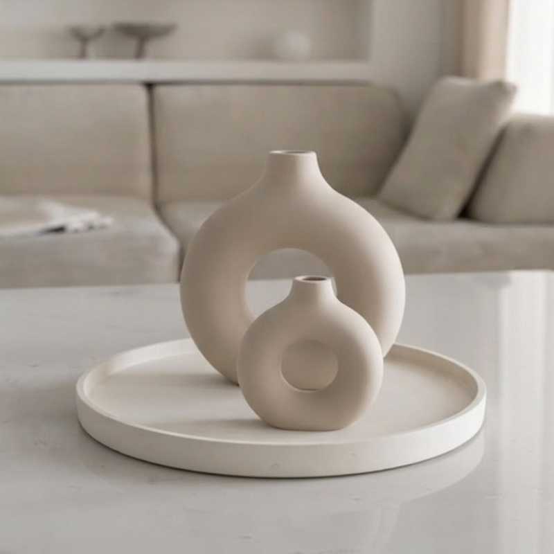 Σετ Διακοσμητικά Βάζα - Orin Beige Bone - Image 4