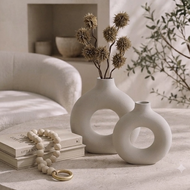 Σετ Διακοσμητικά Βάζα - Orin Beige Bone - Image 7