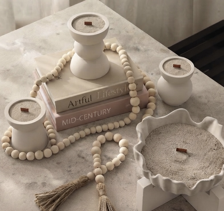Κηροπήγια - Trio sand candles - Image 3