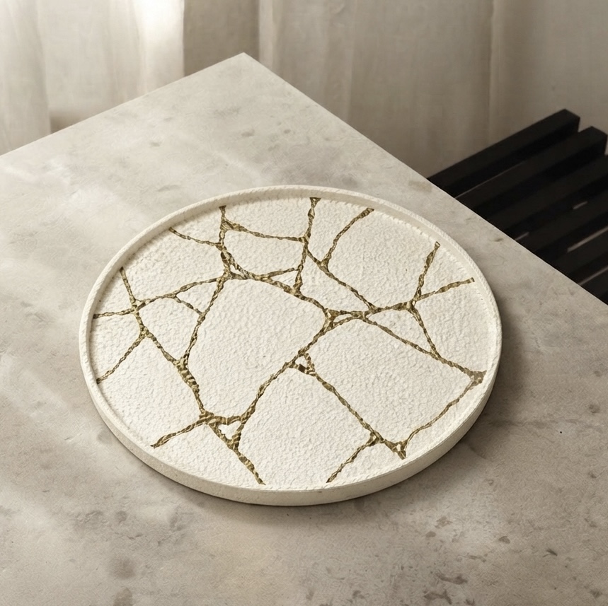 Ανάγλυφος Δίσκος - kintsugi Tray