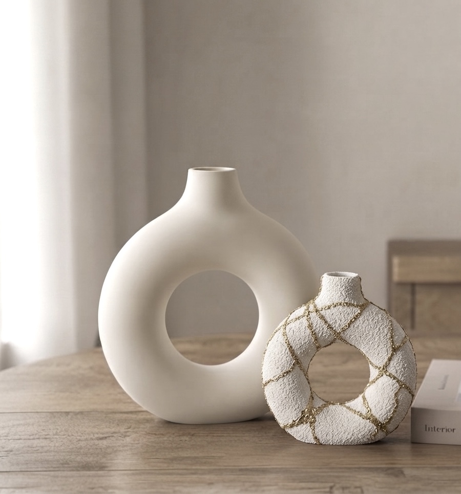 Σετ Βάζα - Ανάγλυφο Kintsugi beige - Image 7