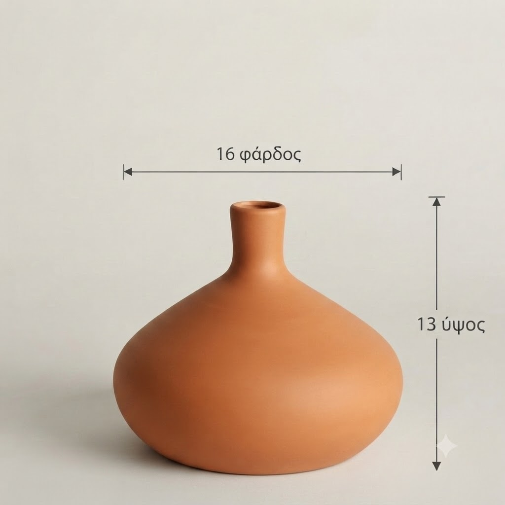 Διακοσμητικό Βάζο - Opal Terracotta burnt - Image 2