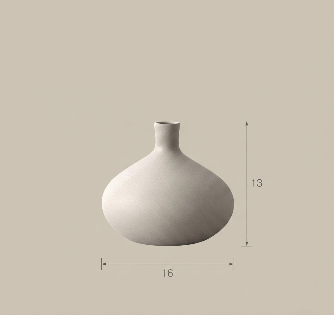 Διακοσμητικό Βάζο - Opal Soft Grey - Image 2