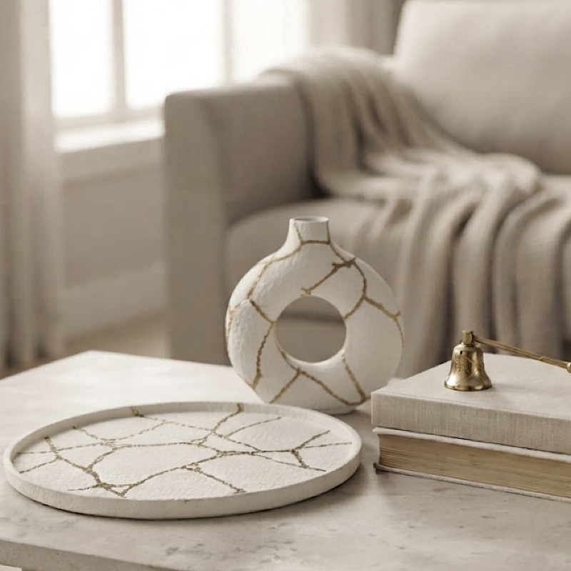 Ανάγλυφος Δίσκος - kintsugi Tray - Image 4