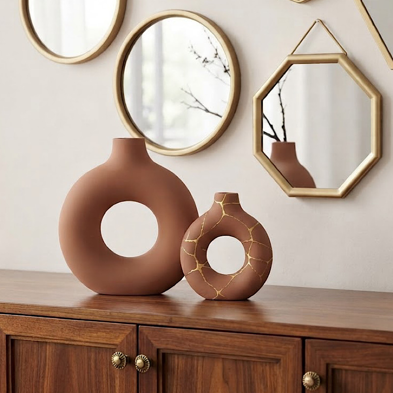 Σετ Βάζα - Kintsugi terracotta burnt - Image 4