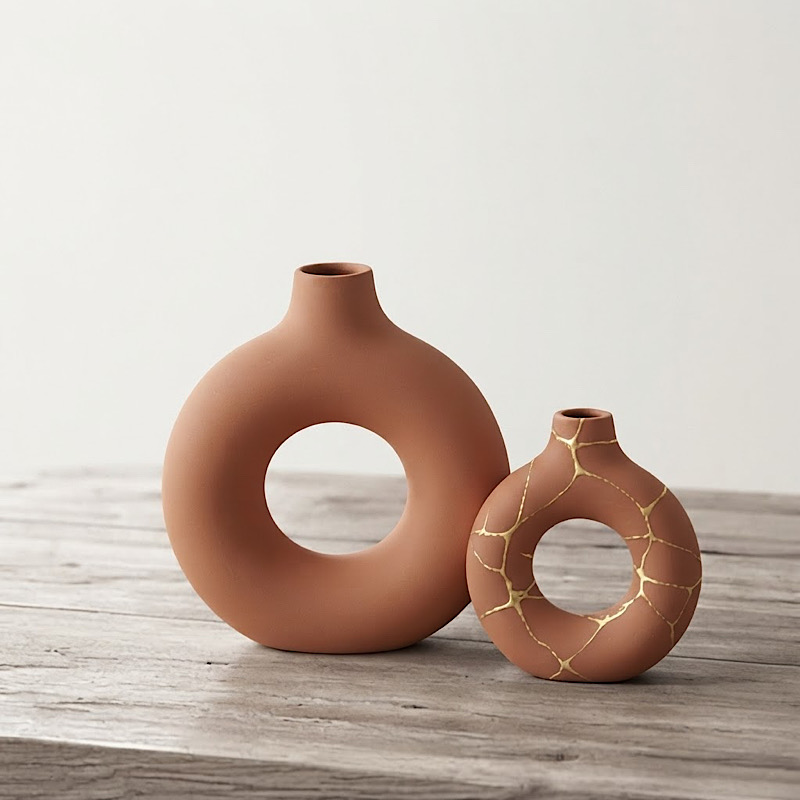 Σετ Βάζα - Kintsugi terracotta burnt - Image 6